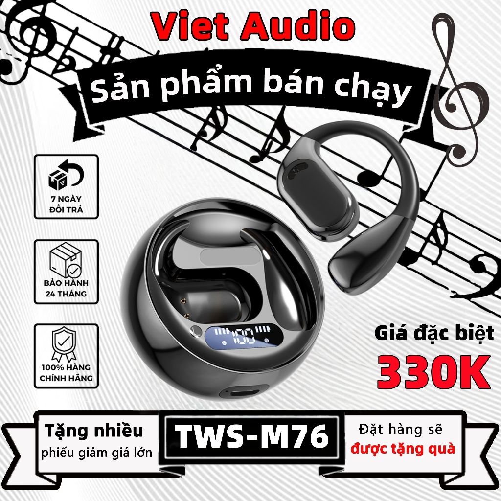 Tai nghe Bluetooth không dây M76: Cuộc gọi rõ ràng, âm bass mạnh mẽ và khả năng chống nước tuyệt vời