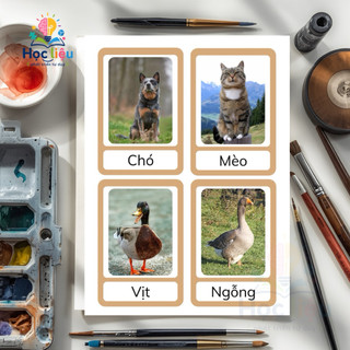 Flashcard Động Vật Cho Bé 2–6 Tuổi – Thẻ Học Montessori Phát Triển Tư Duy