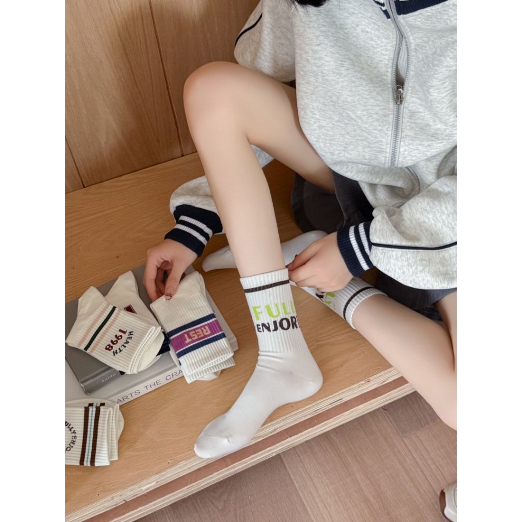 Vớ Tất chữ B, 22 cotton cổ cao nam nữ phong cách trẻ trung, năng động.