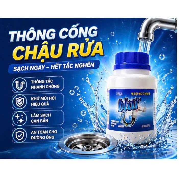 THÔNG CỐNG HỮU CƠ BLAR 260Gr-SẠCH BONG SÁNG BÓNG