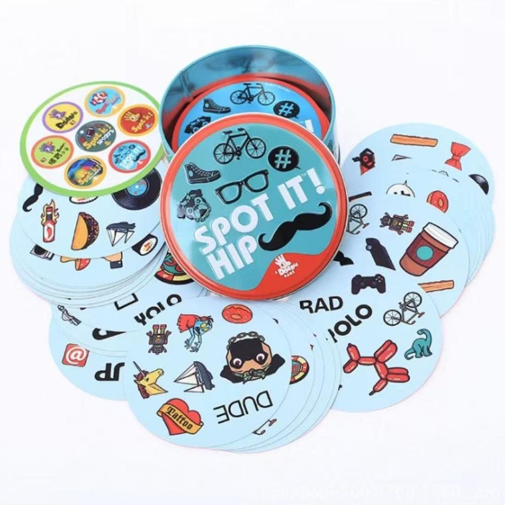 Spot It Dobble Find It Game Gia Đình Tập Hợp Lễ Hội Sinh Nhật Đảng Đồ Chơi Trẻ Em Bảng Trò Chơi Bộ Bài Thẻ Bài