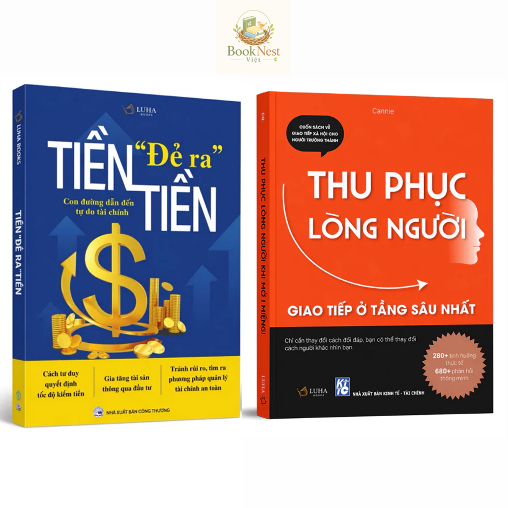 Bìa sách Combo 2 cuốn Tiền đẻ ra tiền Thu phục lòng người ngay khi mở miệng