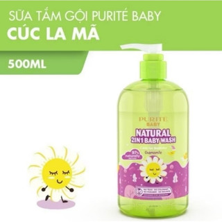 Sữa tắm gội thiên nhiên Purité Baby cúc la mã 500ml