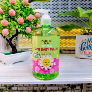 Sữa tắm gội thiên nhiên Purité Baby cúc la mã 500ml