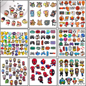 Set charm gắn dép cross, Nút gắn sticker phụ kiện jibbitz anime trang trí dép cross CROSS TREND