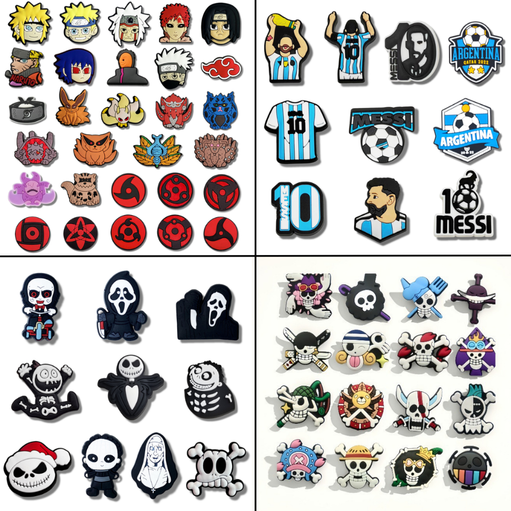 Set charm gắn dép cross, Nút gắn sticker phụ kiện jibbitz anime trang trí dép cross CROSS TREND