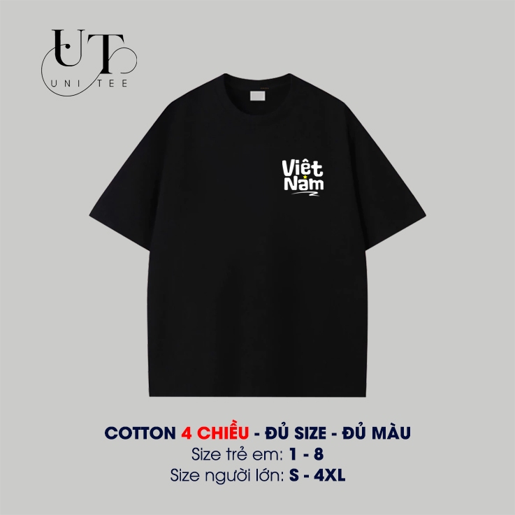 (9kg-110kg) Áo thun Unisex hình Sao Vàng yêu nước, thoáng mát cho BÉ TRAI, BÉ GÁI, NAM NỮ, CẶP ĐÔI - Uni Tee I U122