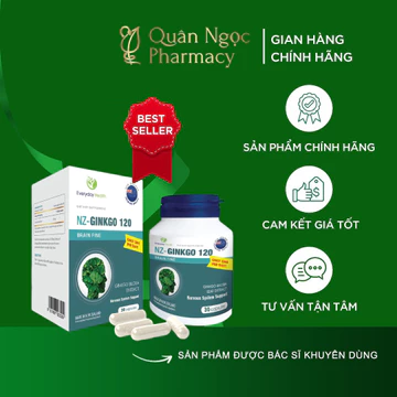 [CHÍNH HÃNG] Viên uống Bổ Não NZ - Ginkgo 120 Everyday health hoạt huyết dưỡng não tăng tuần hoàn não