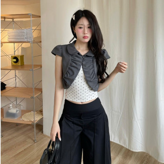 NAVIE - Áo kiểu cổ bèo nhún LADY thời trang nữ