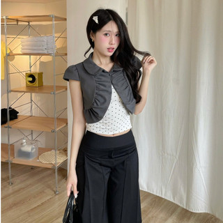 NAVIE - Áo kiểu cổ bèo nhún LADY thời trang nữ