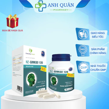 [CHÍNH HÃNG] Bổ não NZ - Ginkgo 120 Everyday health hoạt huyết dưỡng não tăng tuần hoàn não (hàng chuẩn)