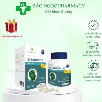 [CHÍNH HÃNG] Bổ não NZ - Ginkgo 120 Everyday health hoạt huyết dưỡng não tăng tuần hoàn não