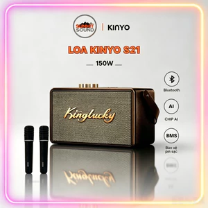 KINYO Loa Karaoke Xách Tay KINYO-S16, KINYO-S21 Kèm 2 Micro Chip Sử Lý Âm Thanh DSP Loa Vòm 360 Độ