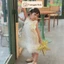 Váy liền bé gái ren trắng kem phối nơ & chân váy tulle bồng xinh (13–23kg) Tranggie JC07