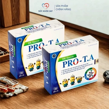 Combo 2 Hộp Cốm Enzym HK Enzym Pro Ta - Men Tiêu Hóa Dạng Gói - Hộp 20 Gói x 2