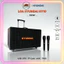 Loa HYUNDAI Loa Karaoke Xách Tay Kèm Tay Kéo HY10, Công Suất Lớn 280W Kèm 2 Micro AUX TP Card USB