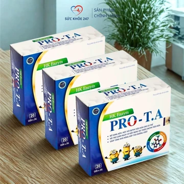 Men Tiêu Hóa HK Enzym PRO-TA - Đầy Bụng, Khó Tiêu, Chướng Hơi Sau Ăn - Hộp 20 Gói