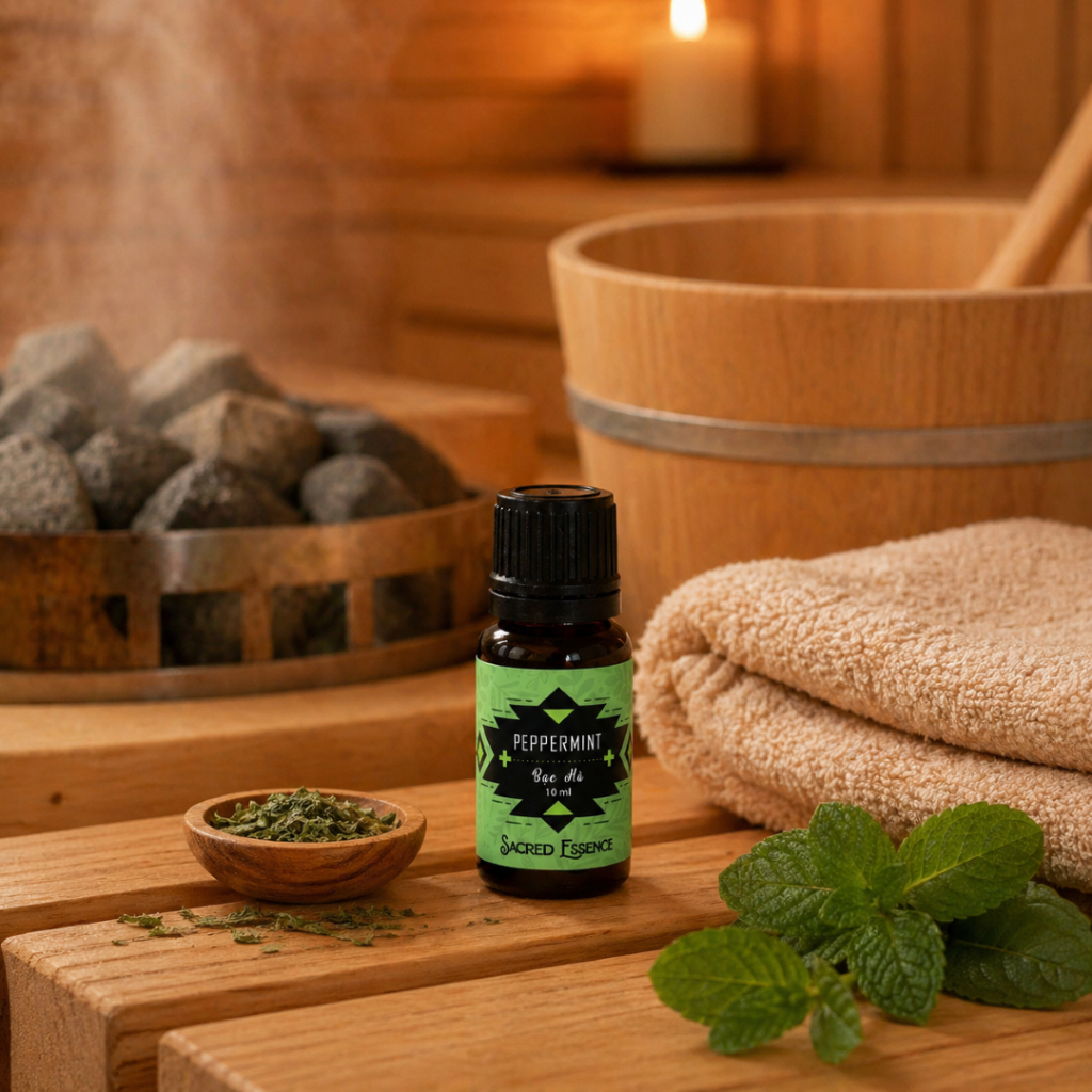 Tinh Dầu Bạc Hà Hữu Cơ Nguyên Chất USA | Khuếch Tán Sauna Thoa Da Giảm Đau Đầu | Peppermint Oil