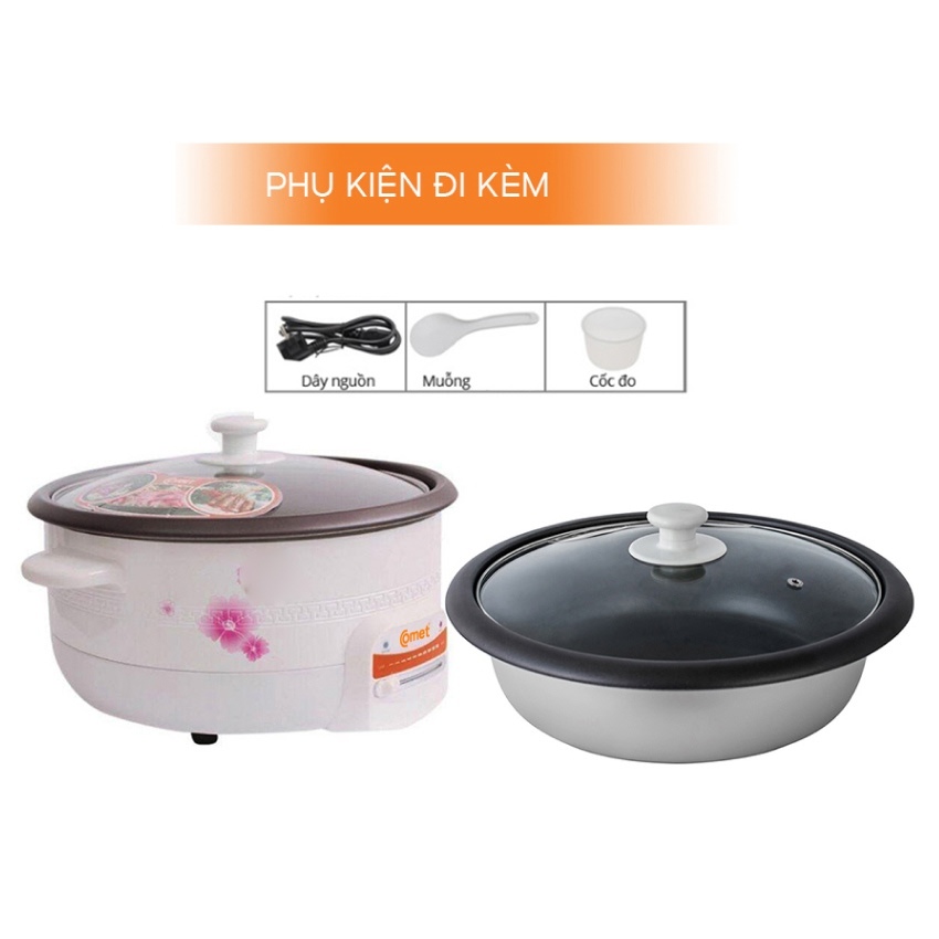 Nồi Lẩu Điện Lòng Rời Comet CM7731 | 3.5L 1300W