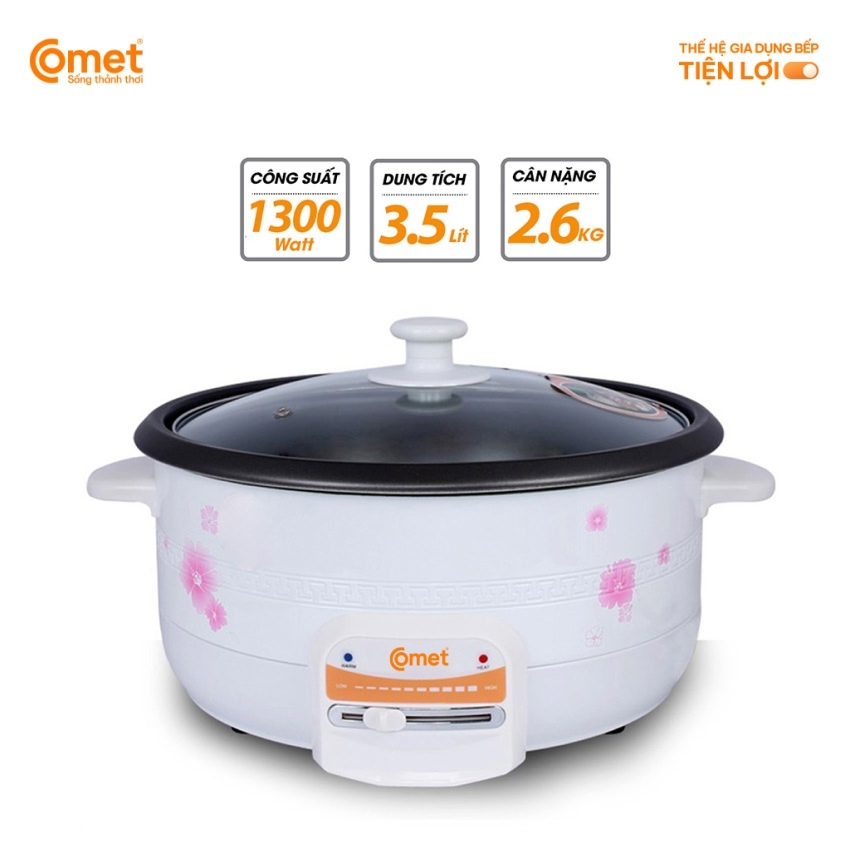 Nồi Lẩu Điện Lòng Rời Comet CM7731 | 3.5L 1300W