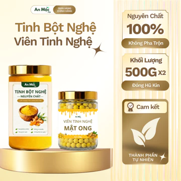 Combo [ Tinh Bột Nghệ 500g + Viên Tinh Nghệ Mật Ong 330g ] - An Mộc Việt