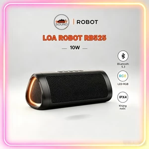 Loa Bluetooth 5.3 Robot RB525 10W Bass Mạnh có Đèn Led RGB, Kháng Nước, Pin Trâu