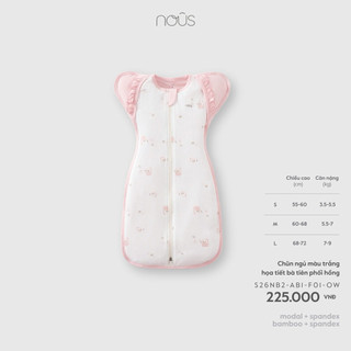 Nous Nhộng chũn khoá kéo cho bé 3-6m chất liệu mềm mại, thoáng mát, co dãn tốt cho bé