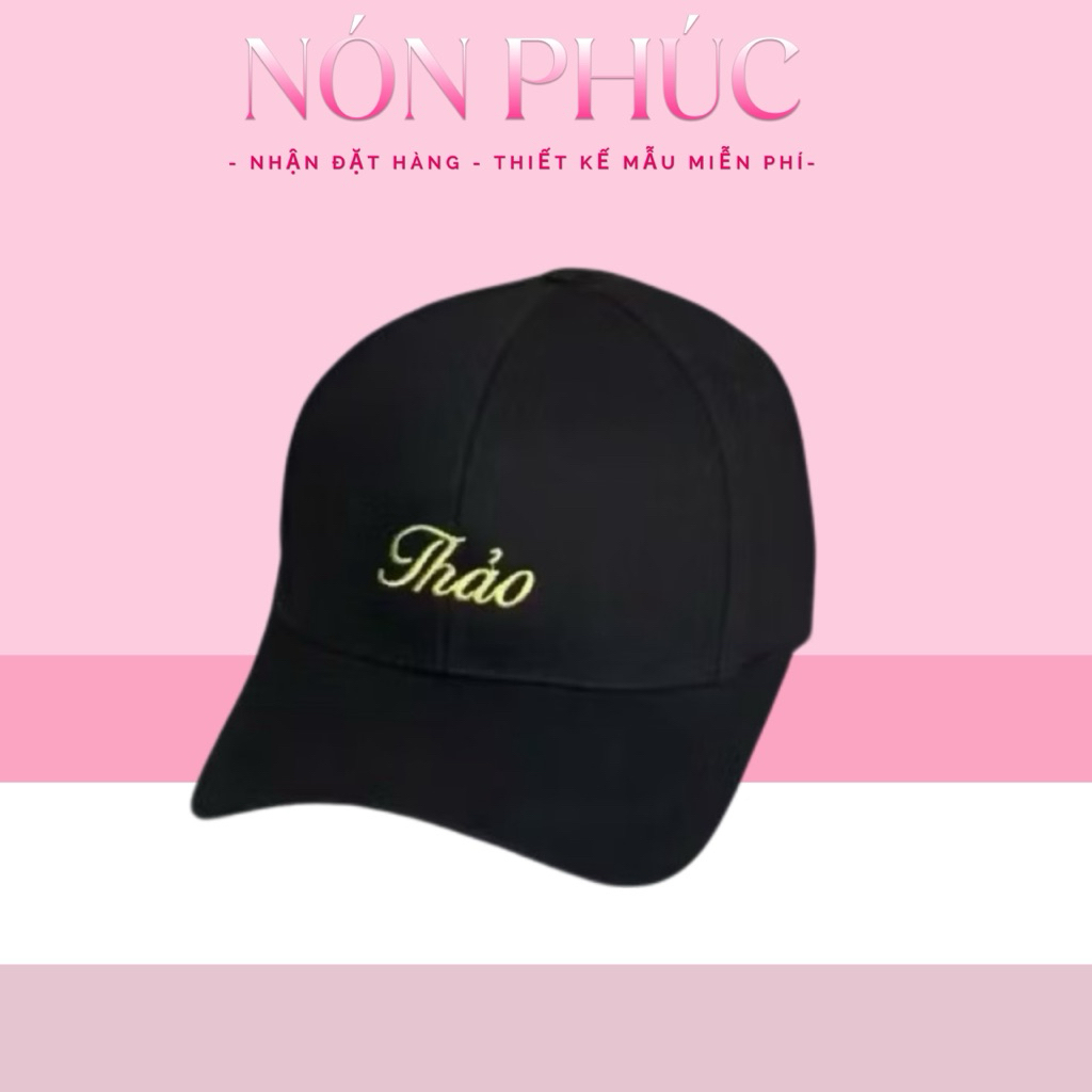 [ 4-6 tuổi ]MŨ LƯỠI TRAI THÊU TÊN CHO BÉ