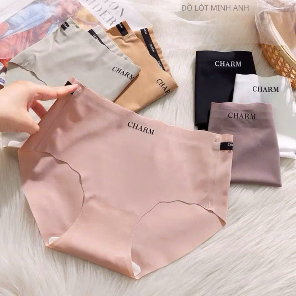 [ Che Tên ] Set 5-10 Quần Lót Nữ Quần Chíp Đúc Su Cạp Viền Sóng CHARM Cao Cấp Không Lộ Viền