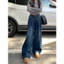 Quần jeans ống rộng nữ,Quần bò xếp li kiểu mới độc đáo siêu xinh dễ phối đồ LN