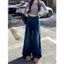Quần jeans ống rộng nữ,Quần bò xếp li kiểu mới độc đáo siêu xinh dễ phối đồ LN