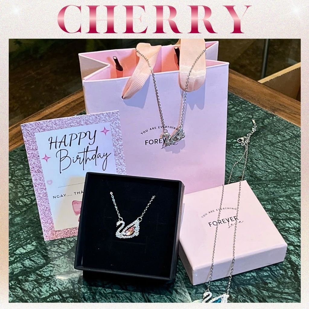 Combo Túi và Hộp đựng trang sức CHERRY JEWELRY , quà tặng cho mọi đơn hàng , Hộp Đựng Đồ Phụ Kiện