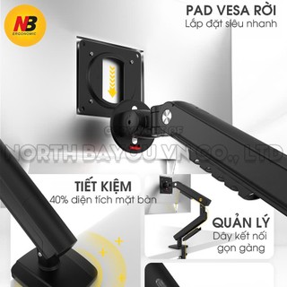 Arm Màn Hình Máy Tính Gắn Bàn NB A5 17''-32'' inch, Giá Treo Màn Hình LCD Cột Đứng Nâng Hạ Dễ Dàng