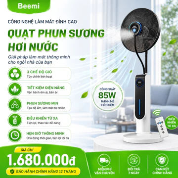 (Bản Cao Cấp) Quạt Phun Sương Điều Hòa, Quạt Hơi Nước Làm Mát Tạo Ion Âm, Quạt Điều Hòa Công Suất 85W