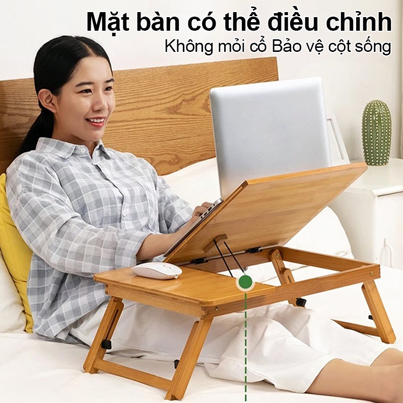 Bàn Học Đa Năng Gấp Gọn Bằng Tre 55cm Cao Cấp Tre Tự Nhiên Bàn Ăn Sáng Trên Giường Siêu Nhỏ Gọn | BigBuy360 - bigbuy360.vn