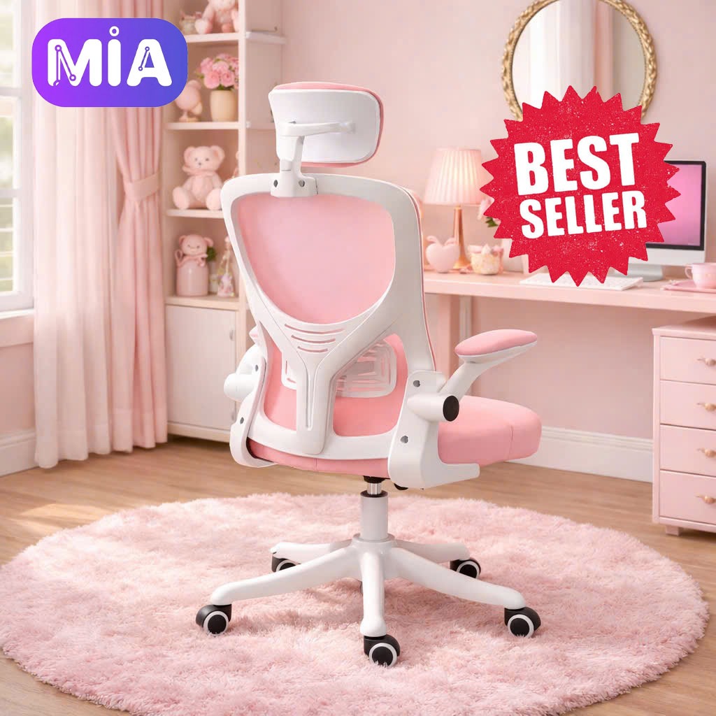 MIA FURNITURE Ghế Công Thái Học Mia01 Xoay 360 Tựa Đầu Điều Chỉnh Chân Xoay Linh Hoạt 360