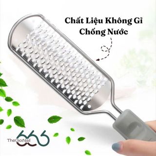 Cây Chà Gót Chân Inox 304 Cao Cấp Tháo Lưỡi – Dụng Cụ Tẩy Da Chết, Chai Gót Chân, Dễ Vệ Sinh Chuẩn Spa THEGIOINAIL666