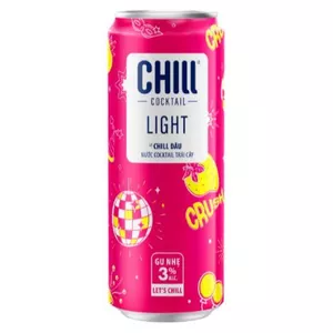 Nước Trái Cây Lên Men Chill Cocktail Strawberry Vị Dâu Tây Lon 320Ml