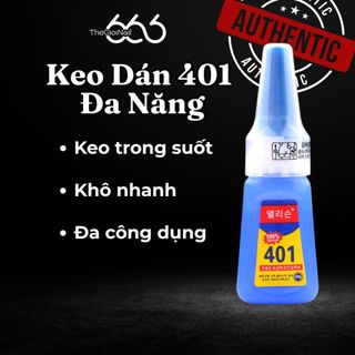 Keo Dán Móng Siêu Lực 401 Chính Hãng 20g – Keo Dán Nhanh Đa Năng, Khô Trong 15–30 Giây Độ Bám Cực Chắc THEGIOINAIL666