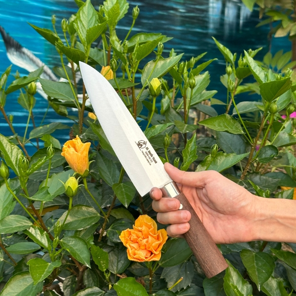 [MUA 3 TẶNG 1] Bộ Dao Nhà Bếp Thép Trắng Nhật 420HC Kháng Rỉ, Cán Gỗ Mun Chốt Đinh Chắc Chắn BH 24 Tháng