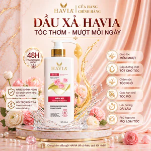 Dầu xả Hương Nước Hoa HAVIA giúp tóc mềm mượt, giảm khô xơ, rối xù, giúp tóc chắc khỏe hơn.