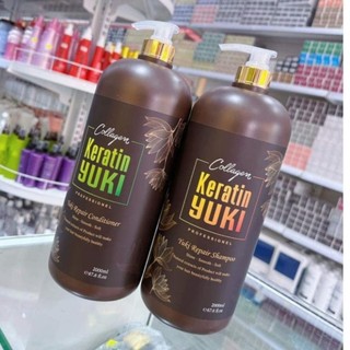 [ loại 1 ] Cặp Dầu Gội Xả Collagen Keratin YUKI 2000ML | Giảm Rụng Tóc, Kích Mọc Tóc, Phục Hồi Tóc Hư Tổn