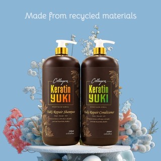 [ loại 1 ] Cặp Dầu Gội Xả Collagen Keratin YUKI 2000ML | Giảm Rụng Tóc, Kích Mọc Tóc, Phục Hồi Tóc Hư Tổn