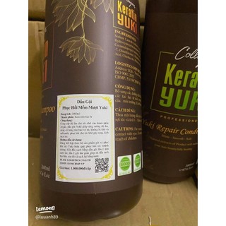 [ loại 1 ] Cặp Dầu Gội Xả Collagen Keratin YUKI 2000ML | Giảm Rụng Tóc, Kích Mọc Tóc, Phục Hồi Tóc Hư Tổn