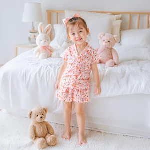 Bộ quần áo pyjama cho bé SONBEE chất liệu sợi tổng hợp cao cấp, form rộng thoải mái, size 11-20kg