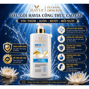 Dầu gội HAVIA Hương Nước Hoa giảm gàu sạch da đầu, tóc mềm mượt 650ml