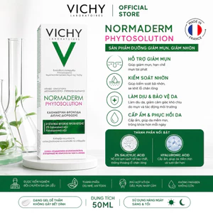 Kem Dưỡng Vichy Normaderm Phytosolution 50ml Cho Da Dầu Da Mụn Chính Hãng