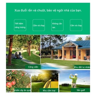 Cọc Siêu Âm Đuổi Chuột Chũi Năng Lượng Mặt Trời -  Thiết Bị Chống Chuột Phá Vườn Chống Nước ABS