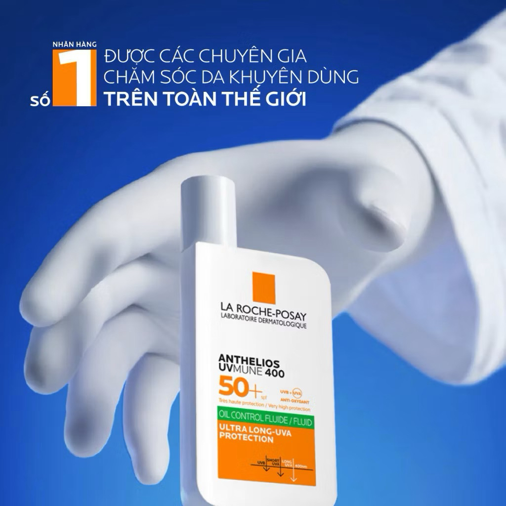 Kem Chống Nắng La Roche Posay Anthelios UVMune 400 SPF50+ Kiềm Dầu 50ml Chính Hãng