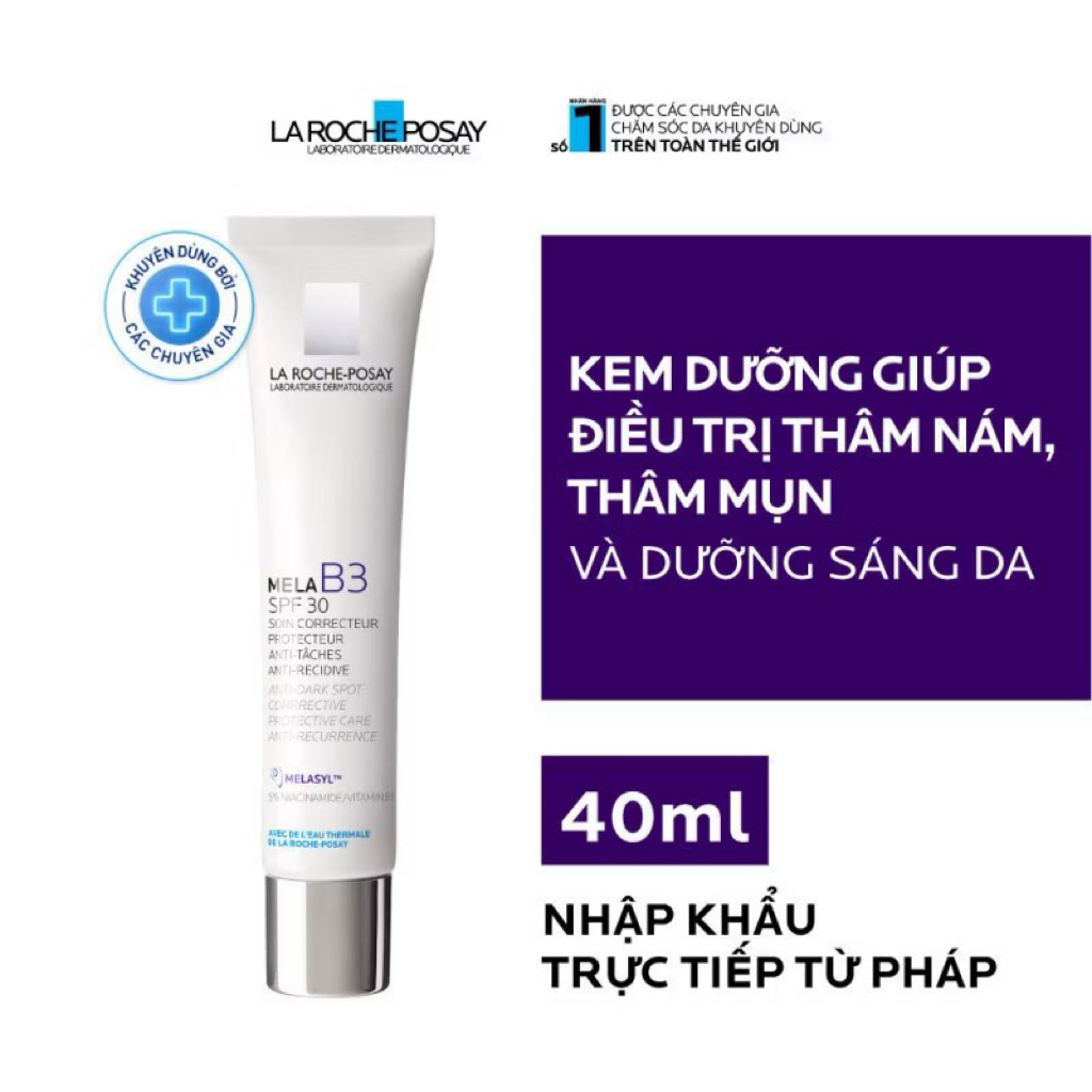 Kem Dưỡng La Roche Posay Mela B3 SPF30 40ml Hỗ Trợ Mờ Thâm Sáng Da Đều Màu Chính Hãng
